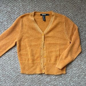 DKNY Shimmer Orange Cardigan